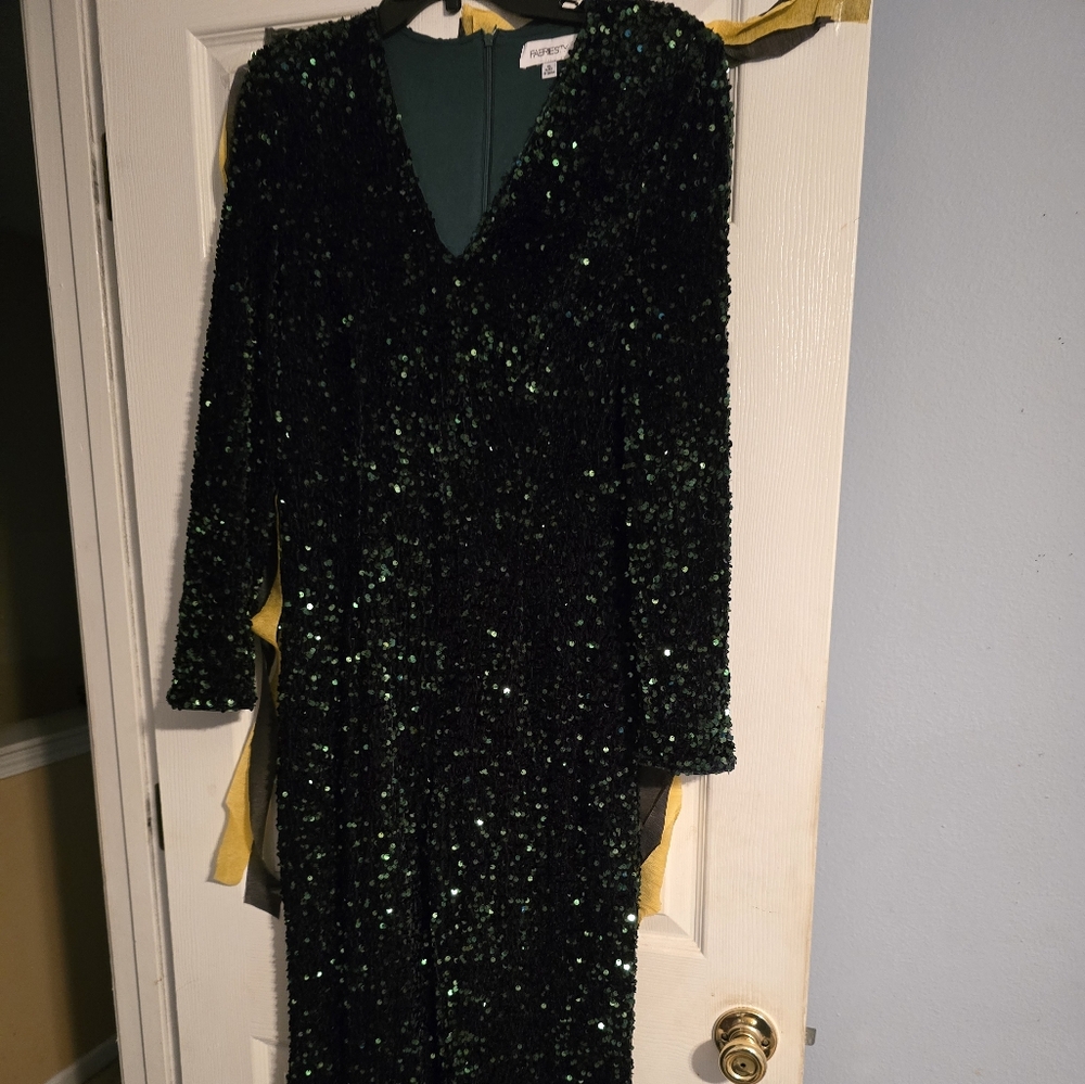 Emerald Green Sequin Jumpsuit